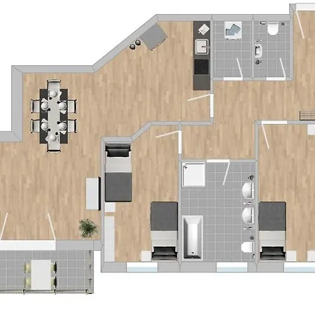 Max117 Moderne Monteurwohnung Mit Balkon Appartement